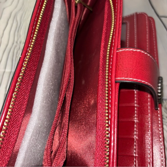 Women's Large Capacity RFID Blocking Luxury Genuine Leather Clutch Wallet - Picture 2 of 12